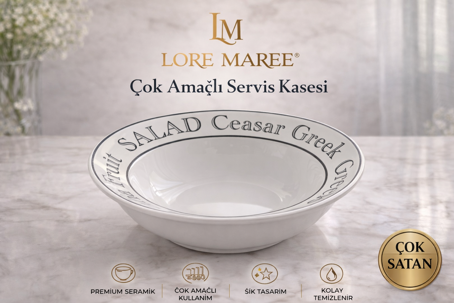 Lore Maree Çok Amaçlı Servis Kasesi
